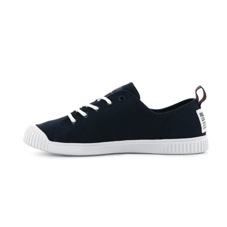 Baskets Palladium Easy Dentelle Tela Low Tops Femme Bleu Marine | FR RWZ596G